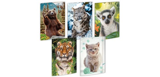 Carton à dessin 'Animaux', A3 - assortiment