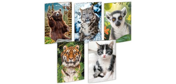 Carton à dessin 'Animaux', A3 - assortiment