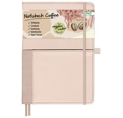 Cahier Vegan 'Coffee', quadrillé, A5