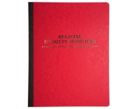 Piqûre 315X245 Registre objets mobiliers 80 pages - Couleurs assorties