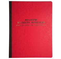 Piqûre 315X245 Registre objets mobiliers 80 pages - Couleurs assorties