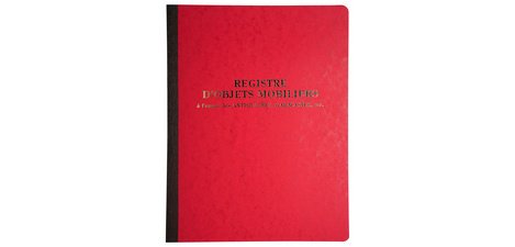 Piqûre 315X245 Registre objets mobiliers 80 pages - Couleurs assorties