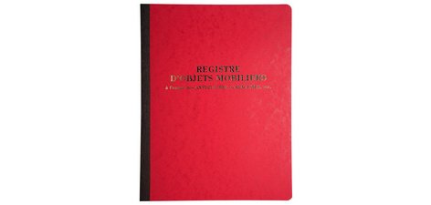 Piqûre 315X245 Registre objets mobiliers 80 pages - Couleurs assorties
