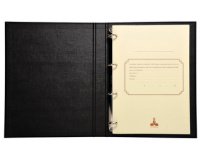 Reliure standard avec recharge 297X210 Conseil d'administration 100 feuillets foliotés 80g + garde - Noir