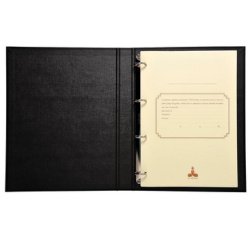 Reliure standard avec recharge 297X210 Conseil d'administration 100 feuillets foliotés 80g + garde - Noir