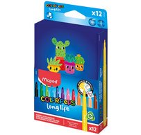 COLOR'PEPS Long Life Felt Pens 2, cardboard box of 12