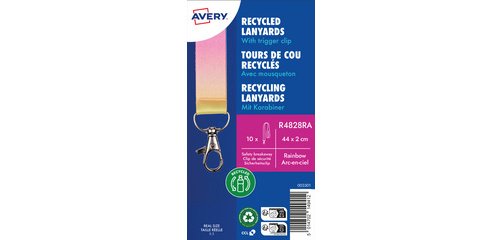 AVERY Tour de cou, en rPET, 20 x 440 mm, dégradé de couleurs