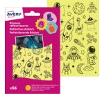 AVERY Sticker réfléchissant 'Space', argent