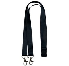 AVERY Sleutelkoord met dubbele karabijnhaak, 20 x 440 mm, zwart