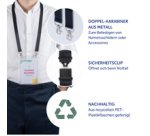 AVERY Tour de cou avec double mousqueton, 20 x 440 mm, noir