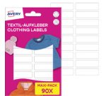 AVERY Étiquette pour textile, 13 x 45 mm, blanc