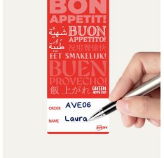 AVERY Étiquette de fermeture 'bon appétit', 40 x 95 mm