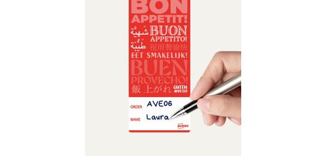 AVERY Étiquette de fermeture 'bon appétit', 40 x 95 mm