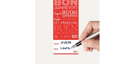 AVERY Étiquette de fermeture 'bon appétit', 40 x 95 mm