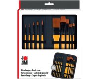 Trousse de pinceaux, avec 10 pinceaux pour acrylique