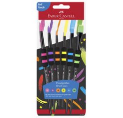 FABER-CASTELL Pinceau à poils synthétiques, set de 6