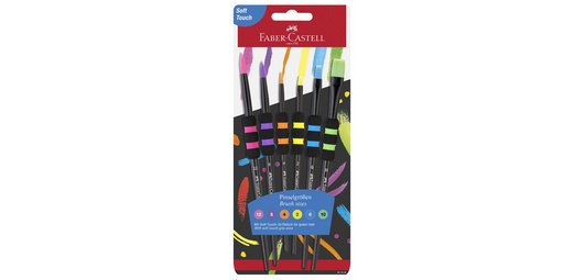 FABER-CASTELL Pinceau à poils synthétiques, set de 6