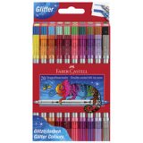 FABER-CASTELL Feutre double pointe Glitzer, boîte de 20