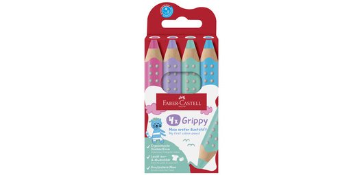 FABER-CASTELL Grippy Pastel Colored Pencils, set of 4