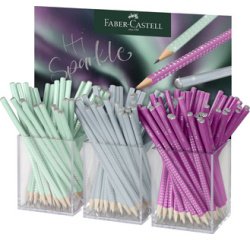 FABER-CASTELL Sparkle GRIP Pencil Aurora, 3 pots