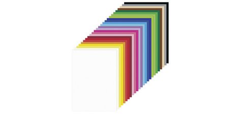 Carton coloré, A4, 180 g/m2, 500 feuilles, 25 couleurs