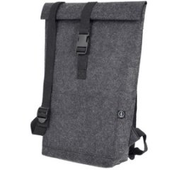 Sac à dos rolltop pour laptop, feutre RPET, gris foncé