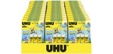 Bâton de colle stic Bob l'éponge, 3 x 8,2 g, présentoir