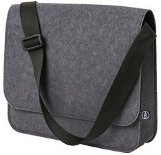 Sacoche pour laptop, feutre RPET, gris foncé