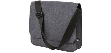 Sacoche pour laptop, feutre RPET, gris foncé