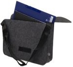Sacoche pour laptop, feutre RPET, gris foncé