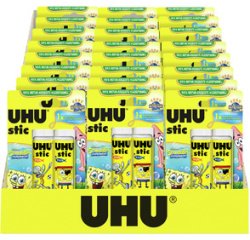 Bâton de colle stic Bob l'éponge, 2 x 21 g, présentoir