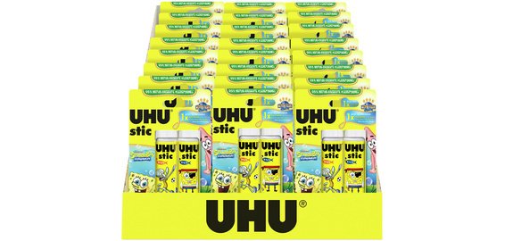 Bâton de colle stic Bob l'éponge, 3 x 21 g, présentoir