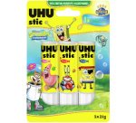 Bâton de colle stic Bob l'éponge, 3 x 21 g, blister