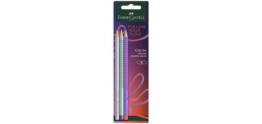 FABER-CASTELL Crayon GRIP 2001 Flow Edition, blister de 3