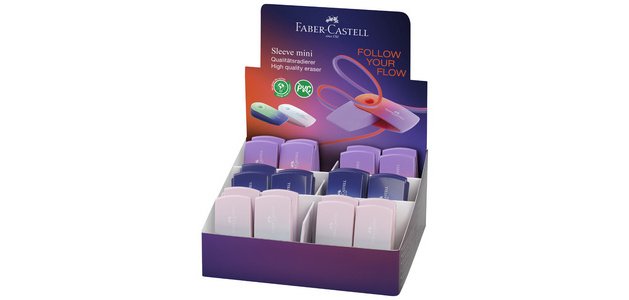 FABER-CASTELL Plastic Eraser SLEEVE MINI Flow Edition