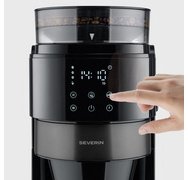 Electric coffee maker with grinder KA 4830, black