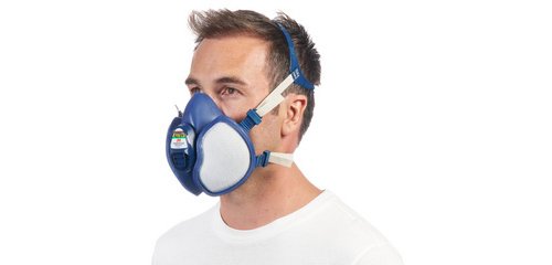 Demi-masque respiratoire 4279+, ABEK1P3, bleu/blanc