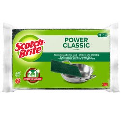 Scotch-Brite Tampon à récurer Classic, pack de 3, vert