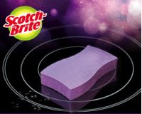 Scotch-Brite Éponge pour vitrocéramique, pack de 3, lilas