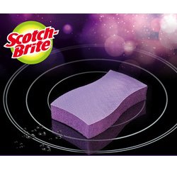 Scotch-Brite Éponge pour vitrocéramique, pack de 3, lilas