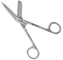 Lister scissors, stainless steel, length: 140 mm