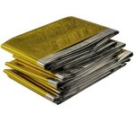 Couverture de survie, 1,6 x 2.1 m, argent/or