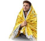Couverture de survie, 1,6 x 2.1 m, argent/or