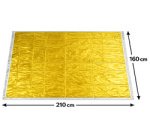 Couverture de survie, 1,6 x 2.1 m, argent/or