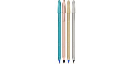 BIC Stylo à bille Cristal Glacé, boîte en carton de 4