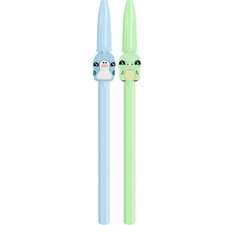 BIC Stylo à bille Cristal Pastel Figurines, bleu & vert
