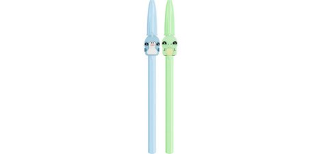 BIC Stylo à bille Cristal Pastel Figurines, bleu & vert
