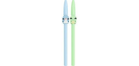 BIC Stylo à bille Cristal Pastel Figurines, bleu & vert