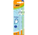 BIC Stylo à bille Cristal Pastel Figurines, bleu & vert