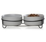 Kit double écuelle TARO, 880 ml, gris